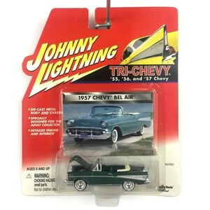 Johnny Lightning Tri-Chevy 1957‎ Chevrolet Bel Air Convertible Car Die Cast 1/64